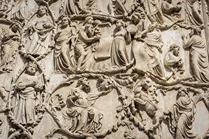 europe, italy, Umbria, Orvieto. Detail of the facade of the cathedral europe, italy, Umbria, Orvieto. Detail of the facade of the cathedral