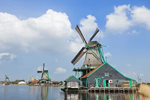 Europe, Netherlands, Zaandam, Zaanse Schans, Windmills Europe, Netherlands, Zaandam, Zaanse Schans, Windmills
