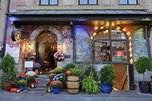 Facade of a restaurant in the Old Town Market Place (Rynek) in Warsaw, a Unesco World Facade of a restaurant in the Old Town Market Place (Rynek) in Warsaw, a Unesco World