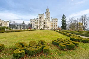 Facade of The State Chateau of Hluboka and its park, Hluboka nad Vltavou, South Bohemian Region, Czech Republic Facade of The State Chateau of Hluboka and its park, Hluboka nad Vltavou, South Bohemian Region, Czech Republic