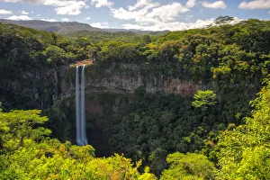 the famous site of Chamarel waterfall in winter day, Riviere du Cap, Mauritius the famous site of Chamarel waterfall in winter day, Riviere du Cap, Mauritius