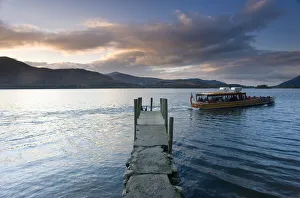 Prints of Ferry boat, Barrow Bay, Derwent Water, Lake District, Cumbria, England Lake Prints: Ferry Boat Print, Derwent Water, Lake District
