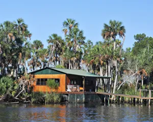 Fishing Cabin along waterway at Chassahowitzka National Wildlife River Refuge Fishing Cabin along waterway at Chassahowitzka National Wildlife River Refuge