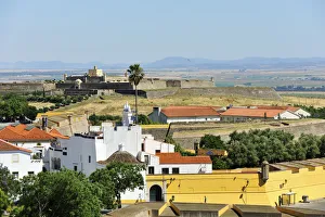 The fortifications of Elvas, dating from the 17th century, with the Santa Luzia fort The fortifications of Elvas, dating from the 17th century, with the Santa Luzia fort