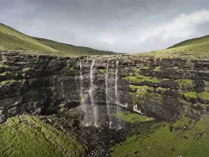 Denmark Collection: Fossa waterfall. Streymoy, Faroe Islands