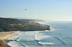 Foz do Lizandro and Atlantic ocean coastline between Ericeira and Cabo da Roca. Portugal Foz do Lizandro and Atlantic ocean coastline between Ericeira and Cabo da Roca. Portugal