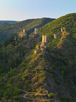 France, Languedoc, Lastours, Cathar castles (MR) France, Languedoc, Lastours, Cathar castles (MR)