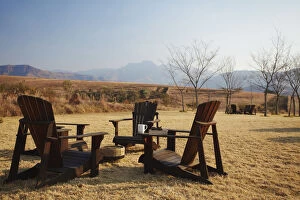 Cape Floral Region Protected Areas Collection: Garden chairs outside at Inkosana Lodge, Ukhahlamba-Drakensberg Park, KwaZulu-Natal