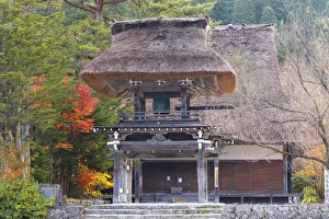 Gate of temple, Ogimachi (UNESCO World Heritage Site), Shirakawa-go, Toyama Prefecture Gate of temple, Ogimachi (UNESCO World Heritage Site), Shirakawa-go, Toyama Prefecture