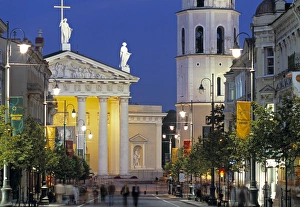 Prints of Gedimino Bell Tower and Cathedral, Vilnius, Lithuania Vilnius Prints: Gedimino Bell Tower Print, Vilnius Cathedral