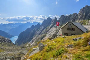 Gelmer hut, Urner Alps, canton Berne, Switzerland Gelmer hut, Urner Alps, canton Berne, Switzerland