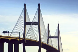 Georgia, Savannah, Talmadge Memorial Bridge, Crosses The Savannah River Georgia, Savannah, Talmadge Memorial Bridge, Crosses The Savannah River