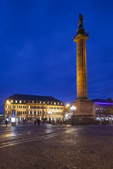 Germany, Hesse, Darmstadt, Marktplatz square, dawn Germany, Hesse, Darmstadt, Marktplatz square, dawn