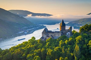 Germany, Rhineland Palatinate, Bacharach, Burg Stahleck (Stahleck Castle), River Rhine Germany, Rhineland Palatinate, Bacharach, Burg Stahleck (Stahleck Castle), River Rhine