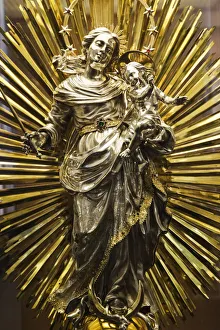Germany, Trier, Trier Cathedral, Cathedral Treasury, Statue of Madonna and Child Jesus Germany, Trier, Trier Cathedral, Cathedral Treasury, Statue of Madonna and Child Jesus