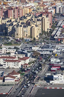 Gibraltar, View of Gibraltar and Spain border Gibraltar, View of Gibraltar and Spain border
