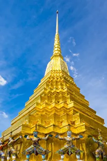 Golden Stupa at the Temple of the Emerald Buddha (Wat Phra Kaew), Grand Palace complex Golden Stupa at the Temple of the Emerald Buddha (Wat Phra Kaew), Grand Palace complex