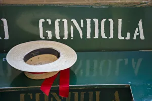 Gondoliers straw hat, Venice, Veneto, Italy Gondoliers straw hat, Venice, Veneto, Italy