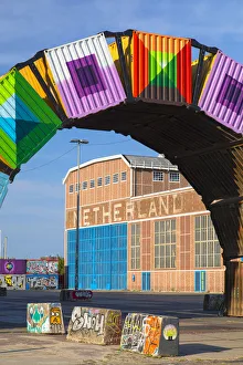 Graffiti on shipping containers at NDSM cultural centre, Amsterdam, Noord Holland Graffiti on shipping containers at NDSM cultural centre, Amsterdam, Noord Holland