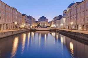 The Grand Canal with the Church of St. Anthony Taumaturgo, Trieste, Italy, Europe The Grand Canal with the Church of St. Anthony Taumaturgo, Trieste, Italy, Europe