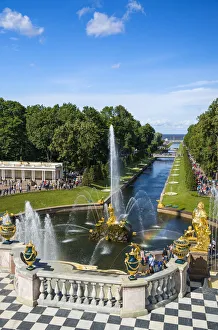 The Grand Cascade of the Peterhof Palace, Petergof, Saint Petersburg, Russia The Grand Cascade of the Peterhof Palace, Petergof, Saint Petersburg, Russia