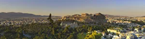 Greece, Athens, Panoramic view of the Acropolis and the city of Athens Greece, Athens, Panoramic view of the Acropolis and the city of Athens