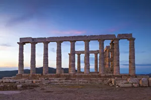 Greece, Attica, Cape Sounion, Temple of Poseidon Greece, Attica, Cape Sounion, Temple of Poseidon