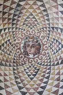 Greece, Peloponese Region, Corinth, Ancient Corinth, museum, mosaic from Roman Villa Greece, Peloponese Region, Corinth, Ancient Corinth, museum, mosaic from Roman Villa