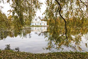 Grotto Pavilion and Catherine Park in autumn, Pushkin (Tsarskoye Selo), near St Grotto Pavilion and Catherine Park in autumn, Pushkin (Tsarskoye Selo), near St
