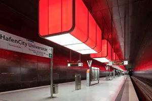 HafenCity UniversitAA¤t station on U4 U-Bahn line, HafenCity, Hamburg, Germany HafenCity UniversitAA¤t station on U4 U-Bahn line, HafenCity, Hamburg, Germany