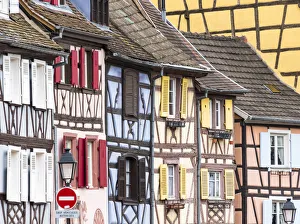 Half-timbered houses of the medieval town of Colmar, Alsatian Wine Route, France Half-timbered houses of the medieval town of Colmar, Alsatian Wine Route, France