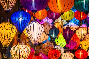 Hand-made silk lanterns for sale on the street in Hoi An, Quang Nam Province, Vietnam Hand-made silk lanterns for sale on the street in Hoi An, Quang Nam Province, Vietnam