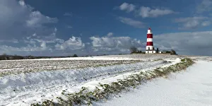 Happisburgh Lighthouse in Winter, Happisburgh, Norfolk, England Happisburgh Lighthouse in Winter, Happisburgh, Norfolk, England