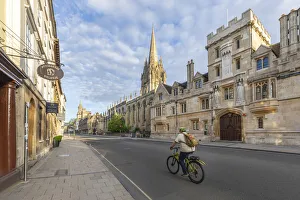 High Street and University Church of St Mary the Virgin, Oxford, Oxfordshire, England High Street and University Church of St Mary the Virgin, Oxford, Oxfordshire, England