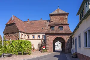 Historical town gate at Billigheim, Palatinate wine road, Rhineland-Palatinate, Germany Historical town gate at Billigheim, Palatinate wine road, Rhineland-Palatinate, Germany