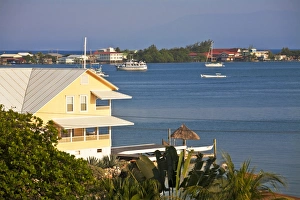Honduras, Bay Islands, Utila, View of bay Honduras, Bay Islands, Utila, View of bay
