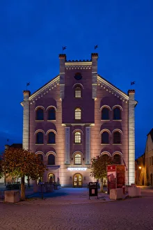 Hotel Budweis at twilight, Ceske Budejovice, South Bohemian Region, Czech Republic Hotel Budweis at twilight, Ceske Budejovice, South Bohemian Region, Czech Republic