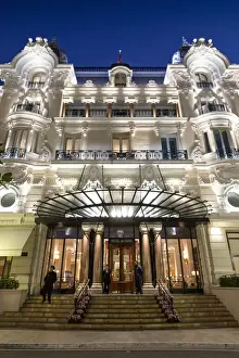 Prints of Hotel de Paris Monte-Carlo at Night, Monte Carlo, Monaco Monaco Prints: Hotel de Paris Monte-Carlo at Night Print