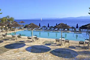 Hotel Swimming Pool, Paxos, The Ionian Islands, Greek Islands, Greece, Europe Hotel Swimming Pool, Paxos, The Ionian Islands, Greek Islands, Greece, Europe