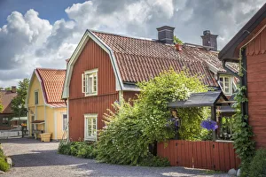 Houses in the old town of Sigtuna, Stockholm County, Sweden Houses in the old town of Sigtuna, Stockholm County, Sweden