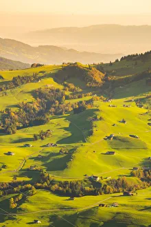Houses on the slopes, Appenzell Innerrhoden, Switzerland Houses on the slopes, Appenzell Innerrhoden, Switzerland
