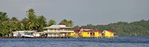 Houses on the water at Bocas del Toro, Panama, Central America Houses on the water at Bocas del Toro, Panama, Central America
