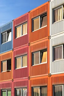Housing made from colourful shipping containers in NDSM cultural centre, Amsterdam Housing made from colourful shipping containers in NDSM cultural centre, Amsterdam
