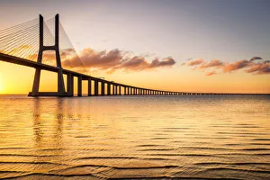 The iconic Vasco da Gama Bridge, Lisbon, Portugal The iconic Vasco da Gama Bridge, Lisbon, Portugal