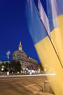 Independence day, Ukrainian national flags, Maidan Nezalezhnosti (Independence Square) Independence day, Ukrainian national flags, Maidan Nezalezhnosti (Independence Square)