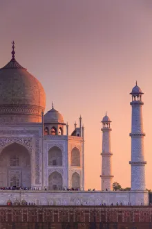 India, details of Taj Mahal memorial at sunset India, details of Taj Mahal memorial at sunset