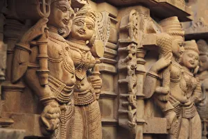 India, Rajasthan, Jaisalmer, Jaisalmer Fort, Jain Temple, Stone Carving detail India, Rajasthan, Jaisalmer, Jaisalmer Fort, Jain Temple, Stone Carving detail