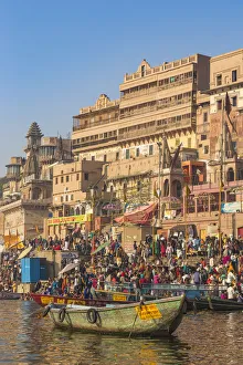 India, Uttar Pradesh, Varanasi, View of Ghats India, Uttar Pradesh, Varanasi, View of Ghats
