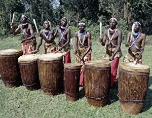 Butare Collection: Intore drummer performs at Butare