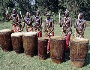 Intore Drummer Performs at Butare Print
